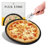Heritage 15" Ceramic Pizza Stone Non-stick/stain-free W/cutter Black Nib. Fixed Price $33.75.
