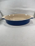 Crest Cobalt Blue Casserole Baking Dish W/ Handles 1.75 Qt. Fixed Price $40.00.