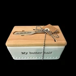 Mud Pie Home Bistro Collection Butter Dish And Curler Curling Spreader Set. Fixed Price $22.99.
