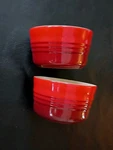 Le Creuset Ramekin Stoneware 08.02 Cerise Cherry Gradient Red Of 2, 1. Fixed Price $23.90.