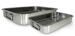 Cook Pro 4-PIECE ALL-IN-1 Lasagna And Roasting Pan Stainless. Fixed Price $35.23.