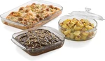 Libbey Baker's Basics 3-PIECE Glass Casserole Baking Dish Set With 1 Cover. Fixed Price $28.89.
