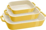 Staub Ceramic 3-PC Rectangular Baking Dish Set Citron. Fixed Price $171.99.