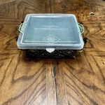 Temptations Casserole 8X8 Baking Dish Old World Green 3 Pc 1.5 Qt. Fixed Price $27.99.