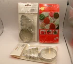 3 New Christmas Cookie Cutter And Stencil Set Wilton, Metal, Ornament Tree. Fixed Price $8.00.