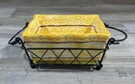 Temptations Old World Baking Dish Loaf Pan 1 Qt Yellow Metal Rack Glass Trivet. Fixed Price $20.00.