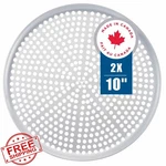 Norjac Pizza Pan 10IN 2 Pack Perforated Aluminum. Fixed Price $34.99.