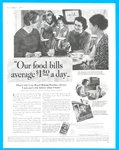 Royal Baking Powder Meals Food Bill Expenses 1935 Economy Vintage Print Ad. Fixed Price $12.79.