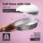 45 Pack 9 Inch Round Aluminum Foil Pans Pie Tins With Clear Lids For Cake. Fixed Price $37.08.