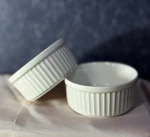 Kitchen Tour White Ribbed Ramekins 4 Oz, 1267R. Fixed Price $9.95.