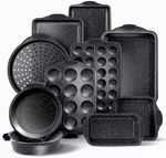 Country Kitchen Nonstick Stackable Bakeware Set 10PC Black. Fixed Price $64.50.