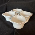 Bia Cordon Bleu Ramekins Set 4 With Handles White Porcelain Wavy Edge 3.5 Round. Fixed Price $24.95.