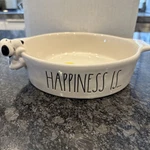 Peanuts X Rae Dunn 75 Years Snoopy Happiness IS...8.5 Baking Dish Casserole. Fixed Price $45.00.
