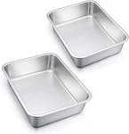 Lasagna Set Of 2, E-far Deep Stainless Steel Baking Pans, 12.75 X10 X3.2 Inc. Fixed Price $46.31.