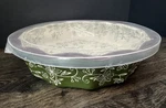 Temp-tations Floral Lace 9" Pie Dish By Tara Green White Ovenware + Lid. Fixed Price $29.95.