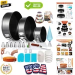 100-PIECE Cake Set: 3 Non-stick Springform & Complete Decorating Kit. Fixed Price $33.59.