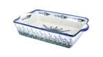 Blue Rose Polish Pottery - Purple Lavender Fields Loaf Baker With Handles 9.... Fixed Price $155.05.