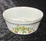 Vtg Lenwile Ardalt 6968 Oven To Table 1 Qt Souffle Dish Strawberries Butterflies. Fixed Price $15.00.