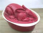 Chasseur France Terrine Mold Red Rabbit Enameled Cast Iron 1.25 Qt Free Shipping. Fixed Price $79.99.