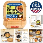 Disposable Non-stick Parchment Paper Liners, 200 Pack For Air Frying. Fixed Price $34.19.