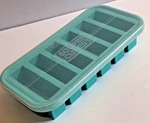 Souper Cubes Silicone Freezer Tray Mold With Lid Six 1/2 Cup Portions Blue. Fixed Price $18.99.