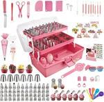 Cake Decorating Supplies Tools Kit: 358PCS Baking Accessories With Storage Case. Fixed Price $63.18.