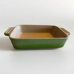 Le Creuset Green Stoneware Baking Dish 09 01 7 Rectangular Bakeware. Fixed Price $24.95.