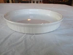 Corning Corelle French White 10 " Round Quiche Baking Dish F-3-B Excellent Usa. Fixed Price $14.75.