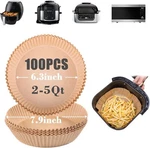 Air Fryer 100 Pcs Round Paper Liners Disposable For 2 To 5 Qt Basket 6.3 Inch. Fixed Price $18.00.
