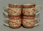 Temp-tations Old World Cranberry Coffee Mugs Set Four More Here Temptations. Fixed Price $49.95.