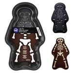 Wilton Halloween Skeleton Cake Pan Mold Bones Coffin Casket Skull 3D 13" 2105892. Fixed Price $19.99.