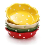 Avla 4 Pack Ceramic Mini Pie Pans, 6 Inch Small Baking 10 Oz, Assorted Colors. Fixed Price $40.90.
