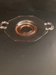 Lancaster Octagon Pink Depression Glass Square Handles Small Tray Plate #894. Fixed Price $28.85.