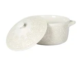 Pioneer Woman Vintage Lace Round Cocotte Stoneware Baking Dish W/lid Linen. Fixed Price $33.92.