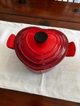 Creuset 2L Heart Shaped Cocotte Dutch Oven Cast Iron Red France Valentine. Fixed Price $129.00.