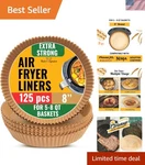 Value Pack 125 Disposable Air Fryer Liners Essential For Mess-free Cooking. Fixed Price $20.99.
