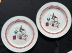 Set Of 2 Anchor Dinnerware Holiday Memories Salad Luncheon Plates Porcelain Xmas. Fixed Price $20.00.