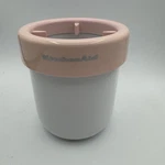 Crock Utensil Holder Ceramic White With Pink. Fixed Price $14.99.