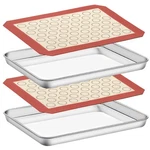 Baking With Silicone Set Of 4 2 Sheets + Stainless Steel Cook. Fixed Price $30.56.