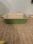 Le Creuset Palm Green Rectangular Heritage Baker Stoneware Baking Dish 1.1 Qt. Fixed Price $34.99.