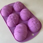 Wilton 6 Cavity Silicone Egg Mold Easter Chocolate Ice Cube Purple. Fixed Price $13.00.