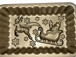 Nordic Ware 3D 8"X5" Santa's Sleigh Reindeer Loaf Pan 6-CUP Heavy Cast Non-stick. Fixed Price $28.00.