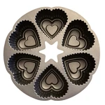 Wilton Excelle Elite Hearts Cake Pan Bakeware Heavy Cast Aluminum 6. Fixed Price $22.00.