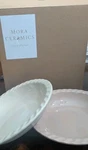 Mora Ceramics 9 Inch Pie Pan Set Of 2 Fluted Stoneware Baking Dishes. Fixed Price $24.99.
