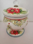 The Pioneer Woman Holiday Cheer Pedestal Candy Dish/jar With Floral. Fixed Price $18.00.