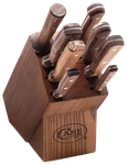 Case Household Cutlery 9 Piece Walnut Knife Block Set (stainless Blades). Fixed Price $295.99.