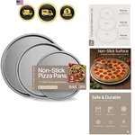 Bakken Swiss Pizza Tray Set 3-PIECE Gray Ceramic Coating, Non-stick, Round .... Fixed Price $32.35.