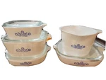 Vintage Corningware 9 Piece Bake Blue Cornflower Pyroceram Cookware Lot. Fixed Price $112.86.