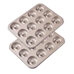 Bakeley Non-stick 12-CAVITY Donut Pans Dount Mold Cake Doughnut Bakeware. Fixed Price $40.33.