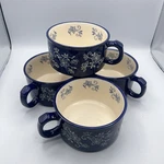 4 Temp-tations By Tara Blue Floral Lace Soup Mug Handle PPP-SQ-166987. Fixed Price $55.80.